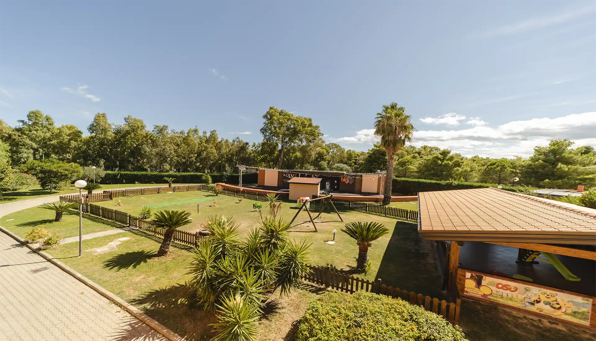 Amphitheater and Mini Club Area.